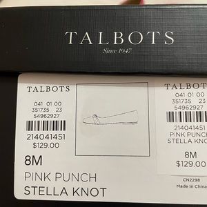 Pink leather ballet flats